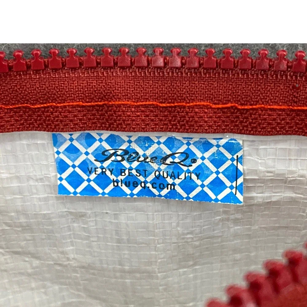 Blue Q Origami Zipper Pouch Red Recycled Material Jim Carter Illustration QA229